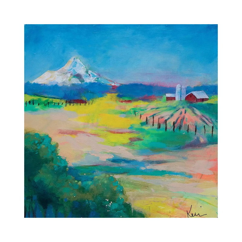 On The Way To The Barn by Kerri Blackman - Painting on Canvas, Wrapped Canvas, 66.04cm H x 66.04cm W x 3.81cm D