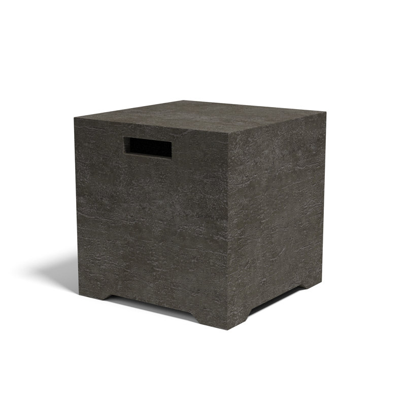 Bazaar Outdoor Square Side Table, Graphite
