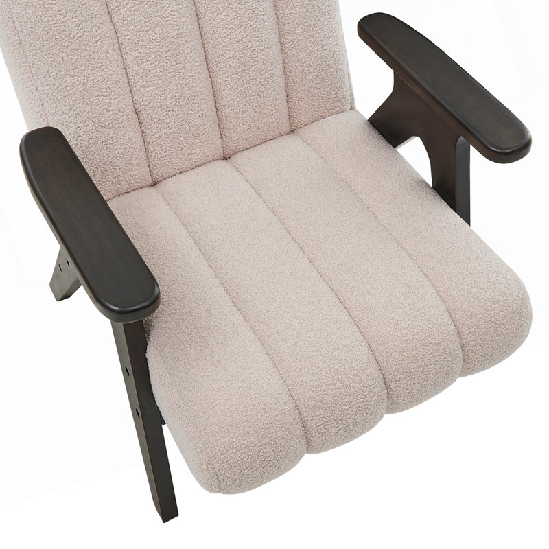 Fauteuil d'appoint moderne en sherpa, Beige