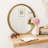 Round Wood Framed Wall Mirror, 23.62" Natural Wooden Circle Mirror for Bathroom, Bedroom, Entryway, Mid-Century Modern Decorative Mirror