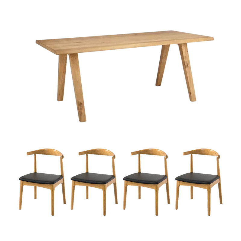 Ensemble de salle à manger rectangulaire, H 29,53 po x L 62,99 po x l 27,56 po