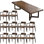 Modern solid wood rectangular dining table set