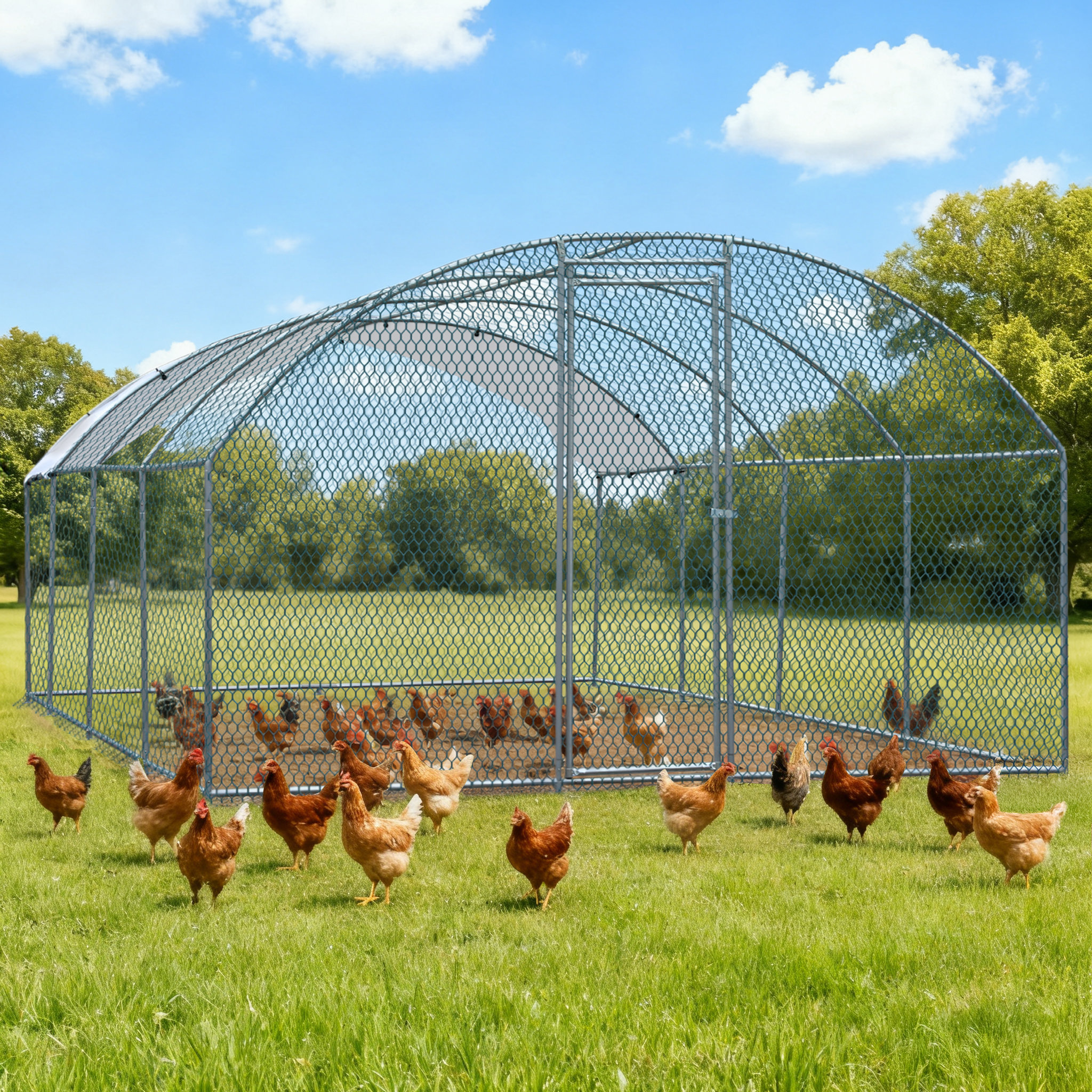 Trent Austin Design Outdoor 4-Compartment Arched-Top Rabbit Hutch ...