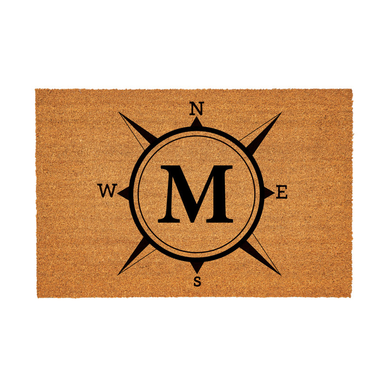 Tapis de bord de mer Coastal Monogram 36 x 24 po, M