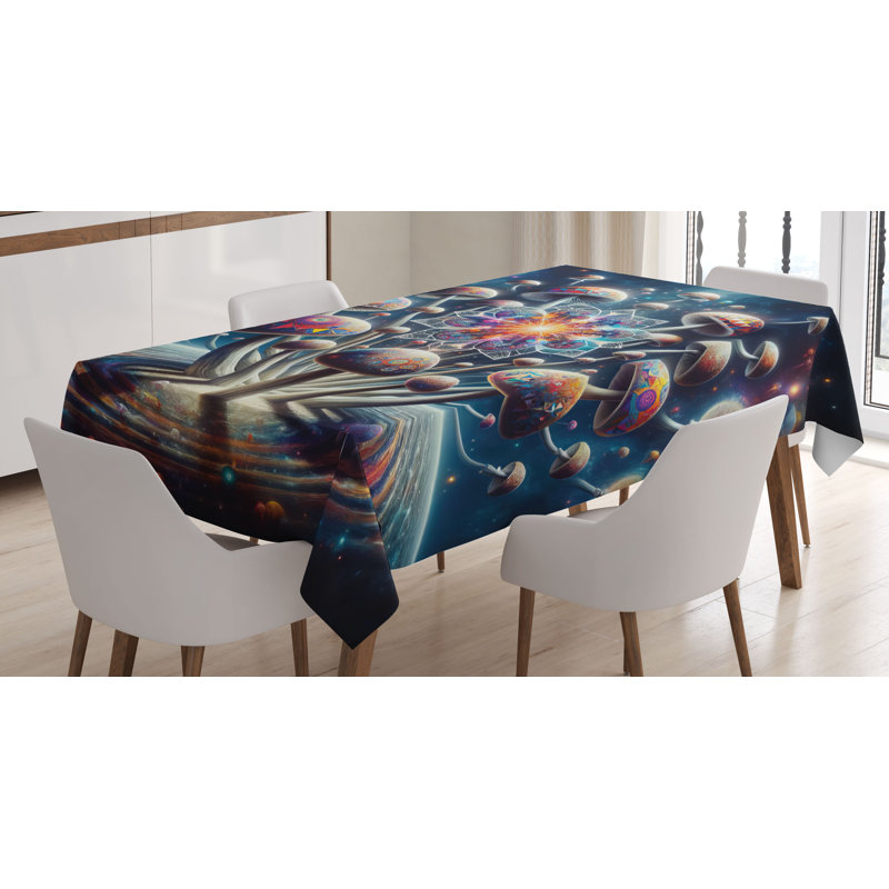 Rainiero Rectangle No Pattern Microfiber Tablecloth, 70" x 52"