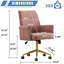 Fauteuil de bureau ergonomique à dossier moyen en tissu rayé avec support confortable, idéal pour travailler / étudier / se détendre