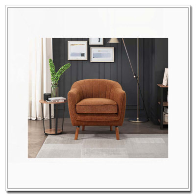 Mid-Century Chair with Channel Stitched Back