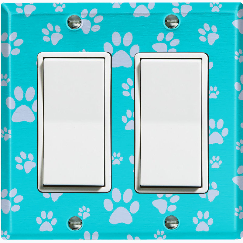 Patterned 2 - Gang Toggle Light Switch Standard Wall Plate