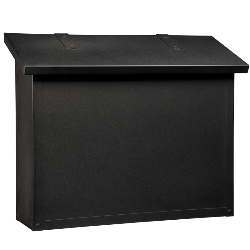 Boîte aux lettres murale classique, Noir texturé, H 13,25 po x l 16,5 po x P 5,63 po