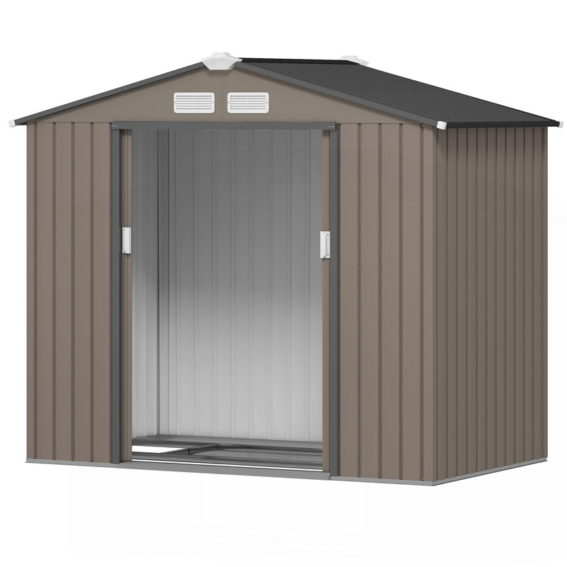 Remise de rangement d'extérieur brune L 83,75 po x l 51,25 po x H 72,75 po Brown, Brun