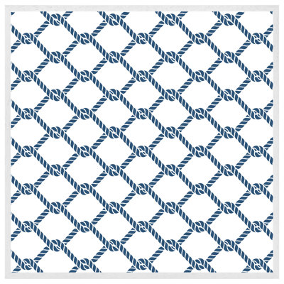 Arrika Navy Chainlink Rope - Single Picture Frame Print