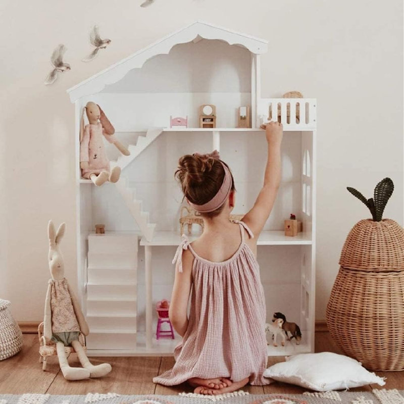 Bibliothèque en bois à 3 niveaux - Bibliothèque pour enfants et rangement pour jouets