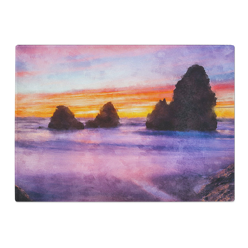 Tempered Glass Rodeo Beach Chopping Board, 20 cm x 28.5 cm