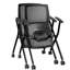 Regency Pulse Flexible High Back With Padded Fabric Seat Nesting Chair (4 Pack)- Black-124240972