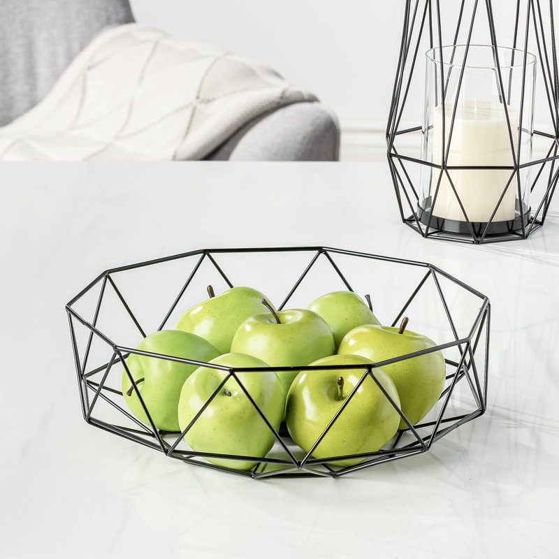 Dallon Metal Decorative Bowl, Black