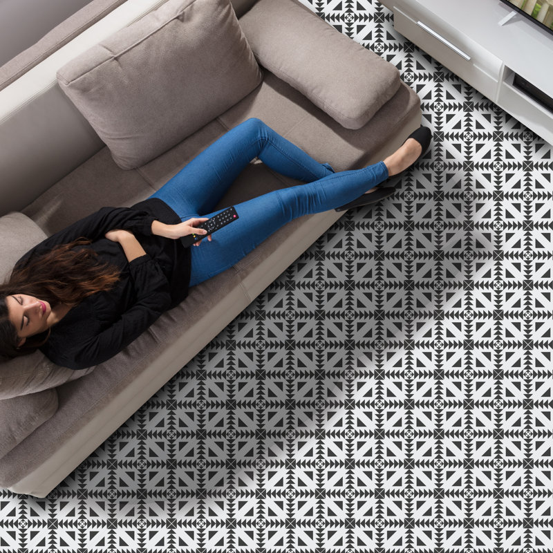 120 x 60 cm PVC Mosaic Tile in Black/White