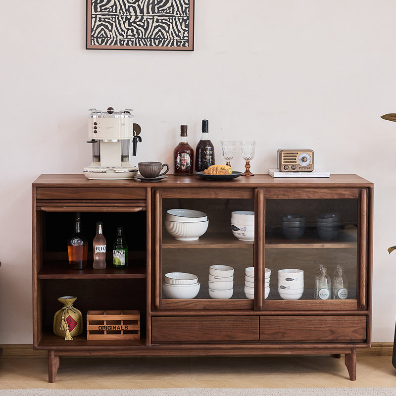 Buffet simple de style nordique moderne, H 35 po x l 63 po x P 17,7 po