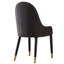 Chaise de salle à manger en cuir PU deux chaises - blanc et brun, structure en métal à 2 rangées