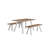 Cotswald Jack 3 Piece Dining Set White Frame Teak Polyresin