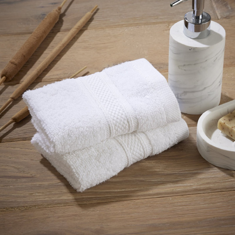 Luxury Zero Twist 100% Cotton Face Towels - Set of 2, Sky Blue