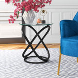 Dimitri Glass Top End Table