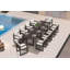  Ensemble de salle à manger d'extérieur pour 14 ensembles de table et chaises de patio en aluminium avec coussins épais toutes saisons-1248843808-1248843809-1248843820