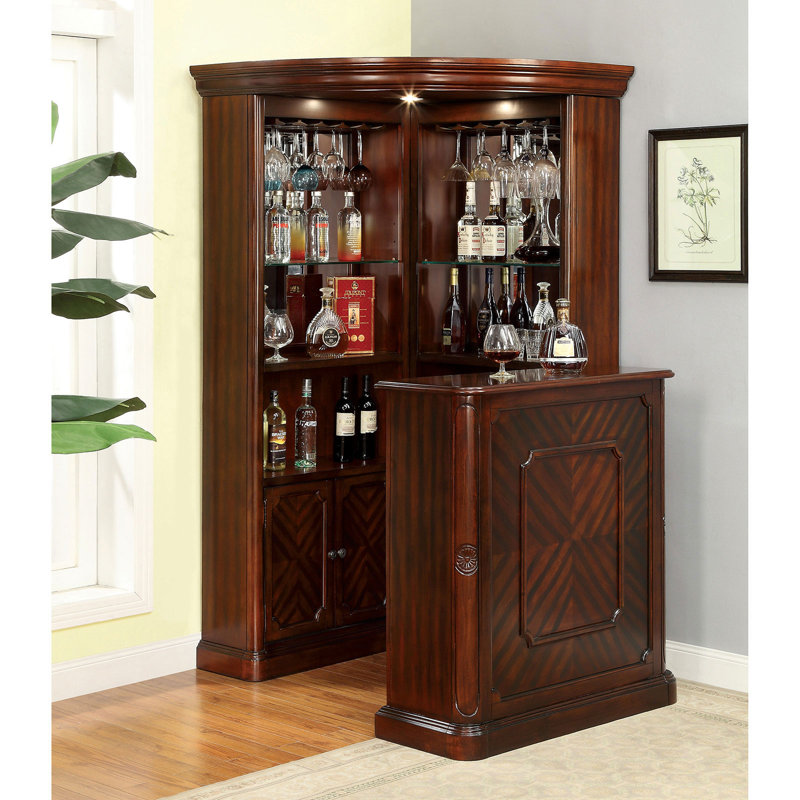 Bar avec rangement pour le vin Triton, Cerise foncée