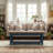 48 Inch Coffee Table, No Assembly Required, Blue Denim -1839348989