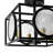  4-light Black Square Semi Flush Mount