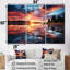 Horizon, coucher de soleil au bord du lac I - lac, art mural-1055053862-1055053881