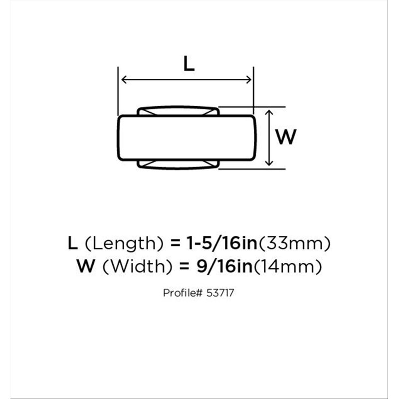 Westerly 1 1/16" Length Bar Knob, Graphite