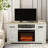 White Farmhouse 61" Fireplace TV Stand-1027449519