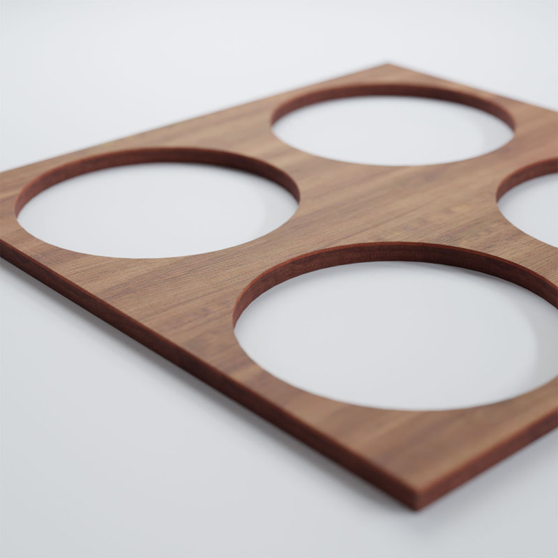 Panneaux muraux décoratifs en bois Wembley, Noyer, H 15 3/8 po x l 15 3/8 po x P 3/8 po