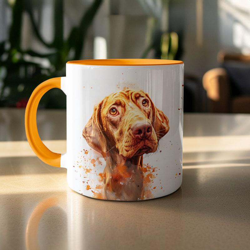 Ceramic Coffee Mug, 2, Orange
