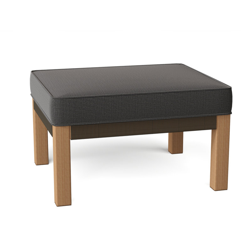 Hudson Outdoor Ottoman, Hudson Charcoal Lace, Oat