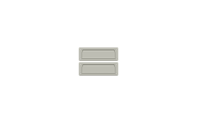9" in x 3" Brass Mail Slot, Brushed Nickel