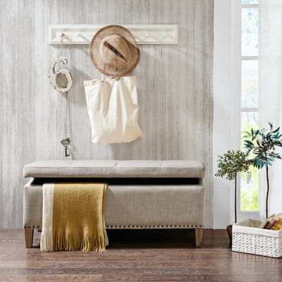 Banc de rangement en tissu