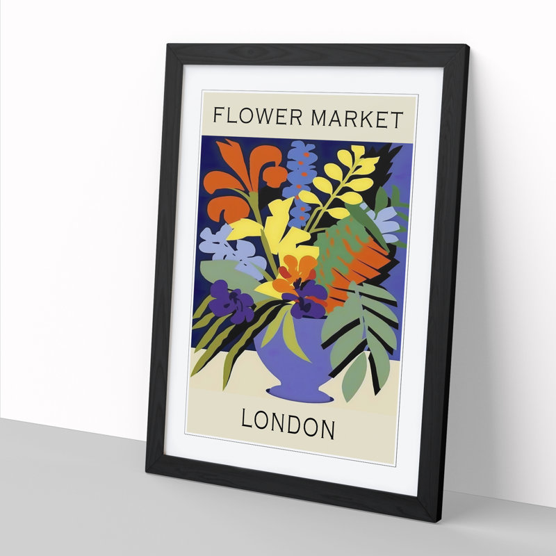The London Flower Market Exhibition No. 6 - Single Picture Frame Print on Wood, 34cm H x 25cm W x 2cm D