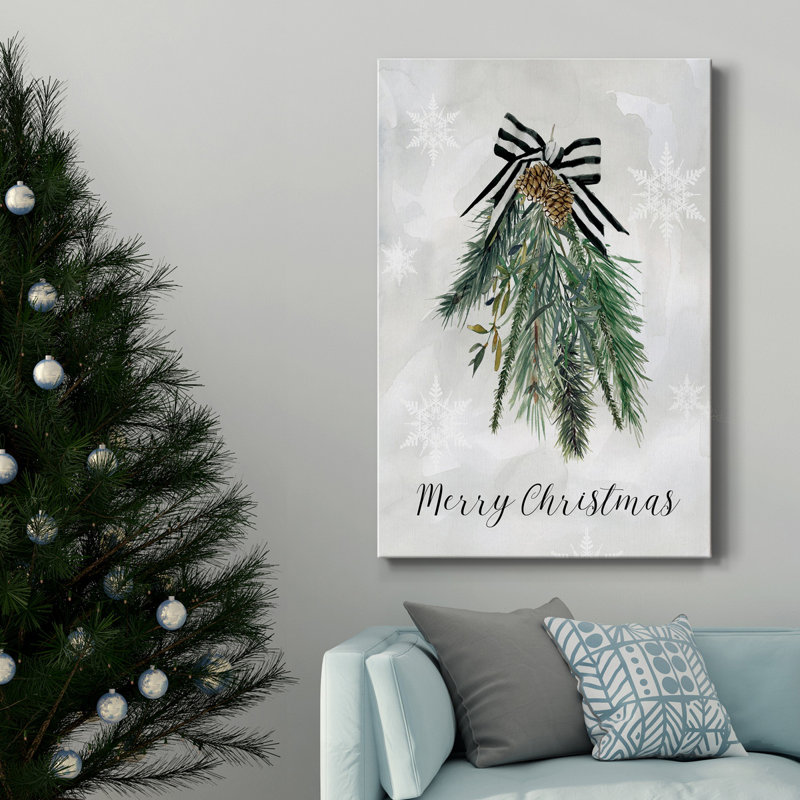 Sprig Of Christmas Time - impression sur toile tendue, H 12 po x l 8 po x P 1 po