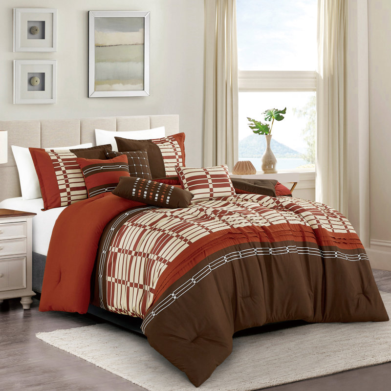 Ensemble d'édredon de luxe 7 pièces Rudella, Édredon très grand + 2 taies décoratives + 4 co