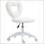 Chaise de bureau élégante en forme de cœur avec roulettes pivotantes, revêtement en molleton en molleton pour un confort optimal et un bon maintien de la posture.