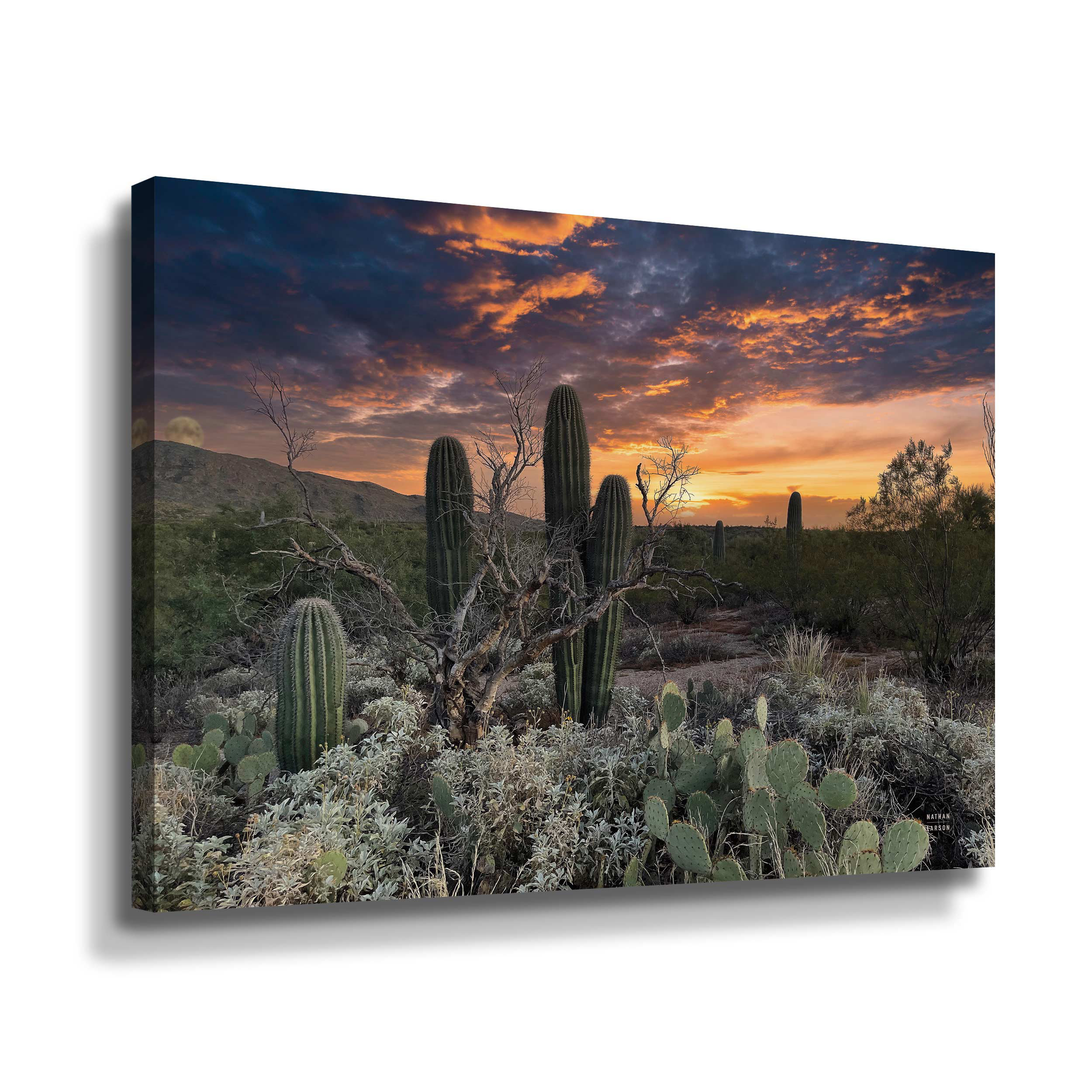 Union Rustic Sunset Moonrise On Canvas Painting | Wayfair