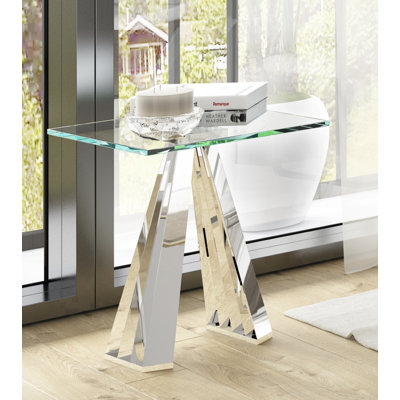 Izabella Clear Glass Side Table