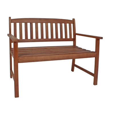Rashon Solid Wood Eucalyptus Outdoor Bench