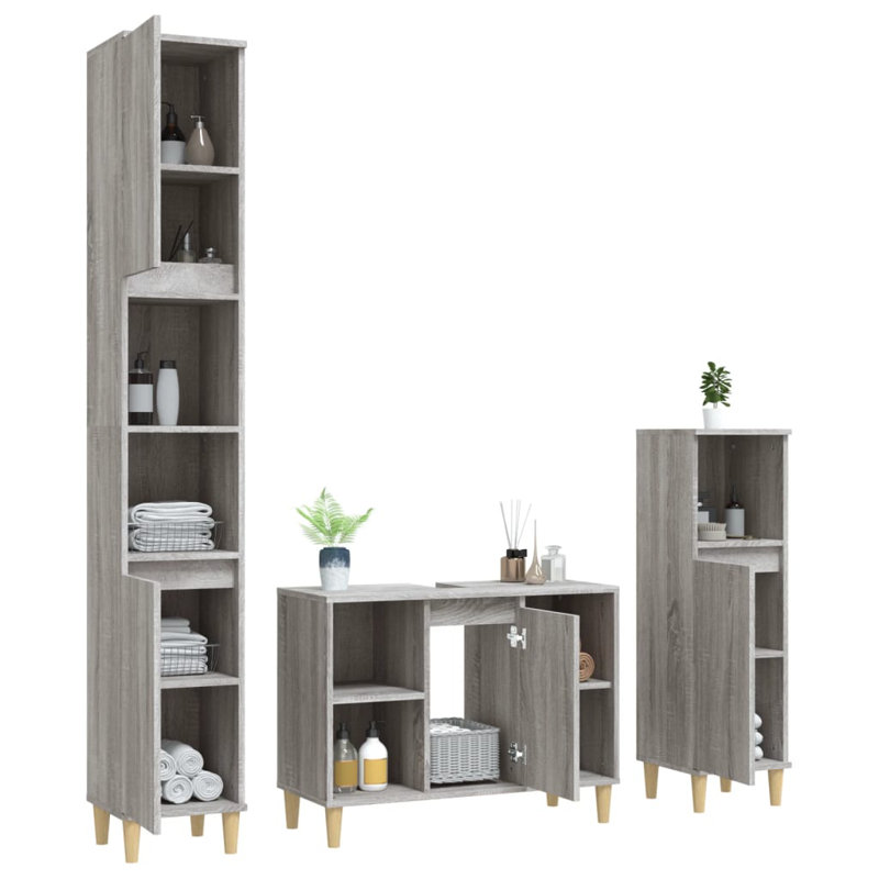 Hoehn Bathroom Furniture Suite, Grey Sonoma