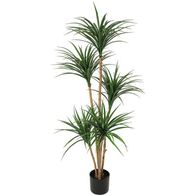 Artificial Dracaena Tree - Realistic Fake Plant with Adjustable Branches for Home & Office Decor