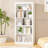 71" Tall Bookcase, 5-Tier Wooden Open Bookshelf, Modern Freestanding Storage Shelf-1800810357