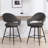 26" Faux Leather Counter Height Swivel Bar Stools-923409147-909672302