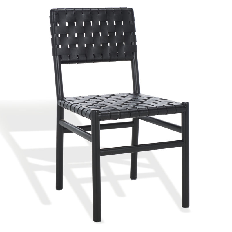 Jeremiah Leather Upholstered Dining Chair, Black