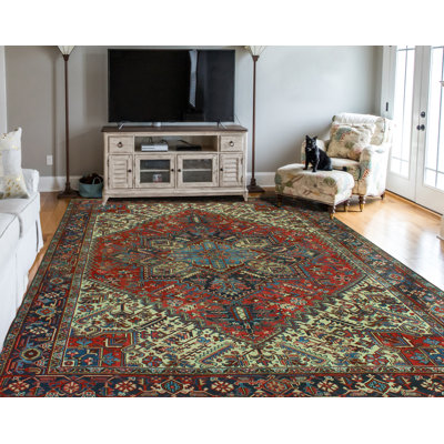 Anyha One-of-a-Kind 9'2" X 11'8" 1980s Wool Area Rug